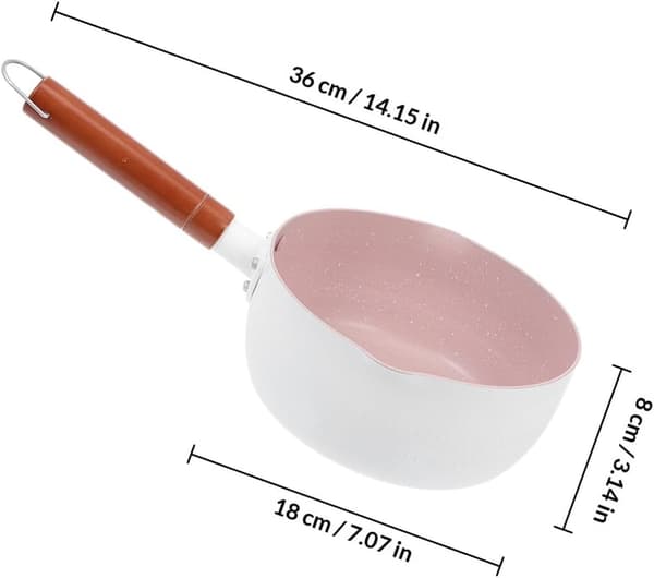 20 cm non-stick kastrull vit för köksmatlagning