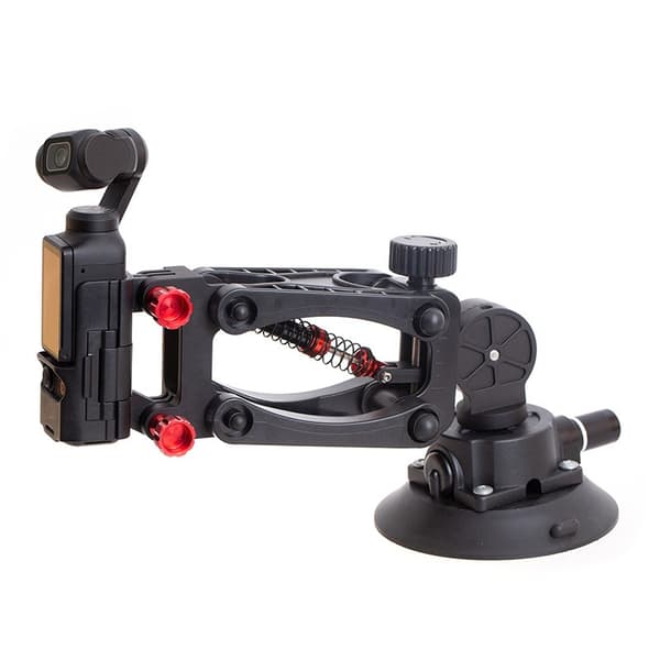 Stødabsorberende bilmonteringsstabilisator til DJI Osmo Pocket 3, 60 kg sugekop, sort