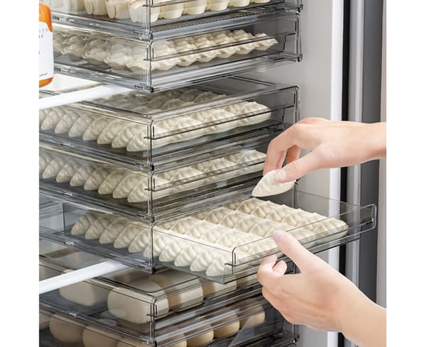 Stor äggförvaringslåda PET Dumplings lufttät hem
