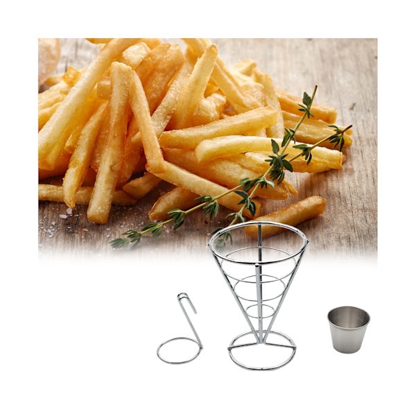 1 set Praktisk pommes frites-korg Lätt att rengöra Stor