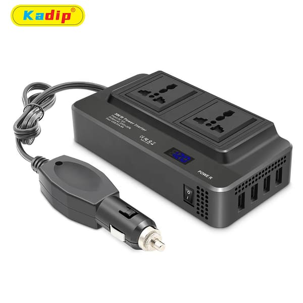 200W Bilstrømomformer 12V til 220V med EU-plugg, strømskinne 110V/220V BR Plug