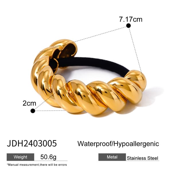 Hårring i rustfrit stål i westernstil til hestehale-styling JDH2403005