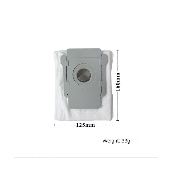4 st Dammsugarpåsar Ersättning för S9 I7 I7+ E5 E6 Robotdammsugare Reservdelar Grey