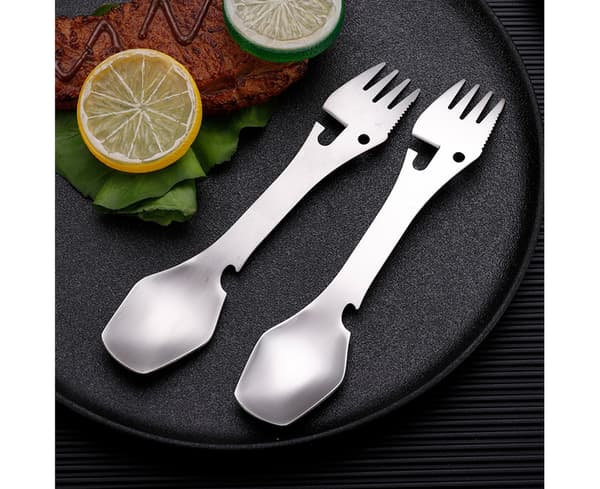 Modern rostfri sked Easy Clean Universal Gaffel