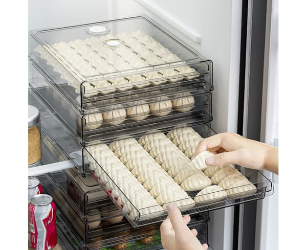 Stor äggförvaringslåda PET Dumplings lufttät hem