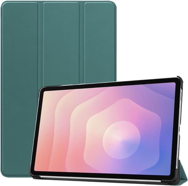 Etui til Samsung Galaxy Tab S11 2025 11\", Tri-Fold, Premium PU, Fuld Beskyttelse Grøn