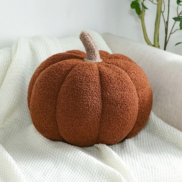 Plys kunstig græskar, efterårshøst udstoppet græskarpynt til Halloween Thanksgiving