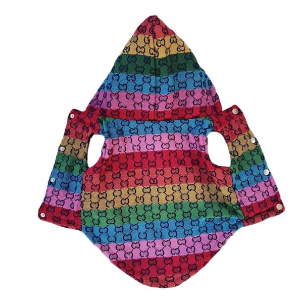 Kæledyrshundevest, varm bomuldsfrakke til små hunde, efterår vinter, brun, uld Multicolor M