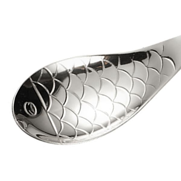 Fiskformet skje 304 rustfritt stål for ris, suppe, kaffe, voksne, hjemmekokekar L