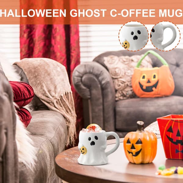 Spökmugg 400ml Keramisk Halloweenkopp, Alternativ B