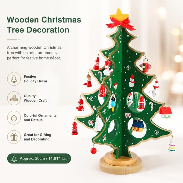 Mini DIY juletrepynt i tre, gave til barn