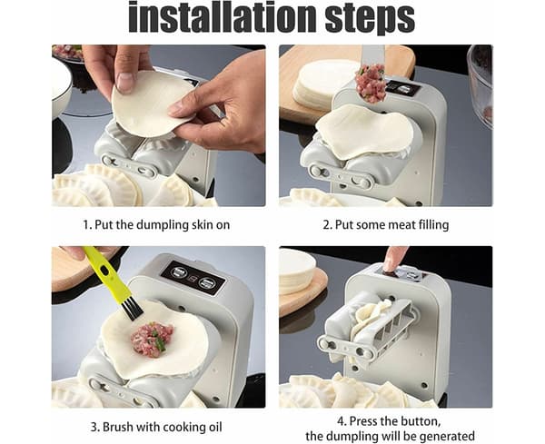 Automatisk Elektrisk Dumpling Maker Maskine Husholdningspresseform