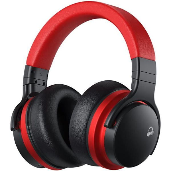 E7 BASIC C Rødt aktivt støydempende headset trådløst bluetoote-headset