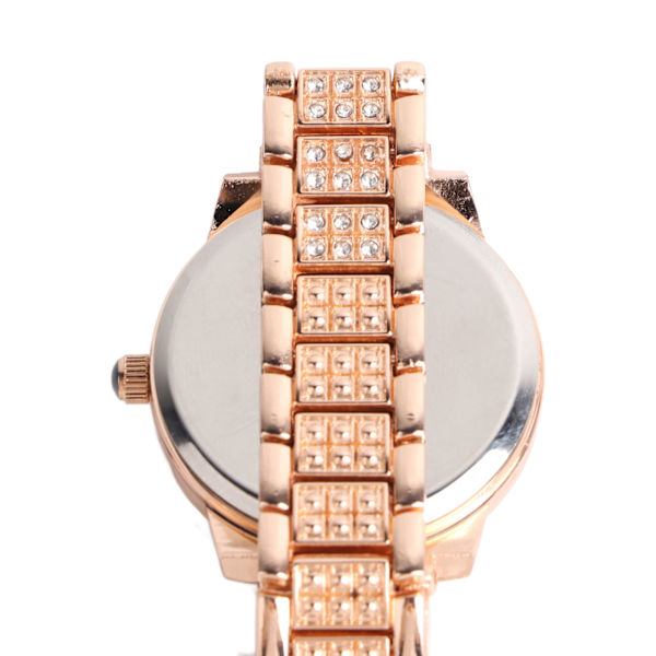 Watch Retro Elegant romerska siffror Urtavla Shiny Rhinestone Luminous Design Quartz Watch för Party Office Travel