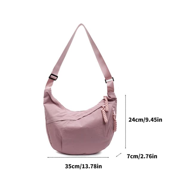 Crescent Väska Crossbody Väska Sling Väskor Plånböcker för Kvinnor Män Trendiga Slouchy Dumpling Väskor Halvmåneformad Axelväska brun Blue