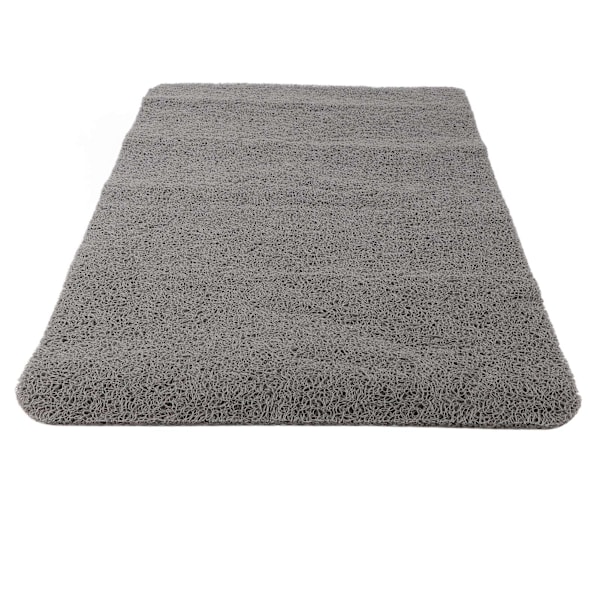 Liukumaton sisätilamatto PVC-pintainen kylpyammeen suihkumatto vedenpitävä harmaa kylpyhuonematto