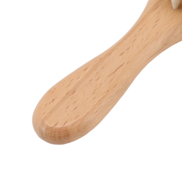 Babyhårborste i ull med mjuka borst, stylingborste för skägg, babybad, rengöring, amning, träkam
