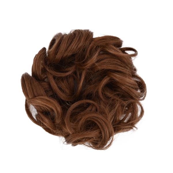 Mode Kvinnor DIY Elastisk Peruk Hårring Lockig Scrunchie Bun Hästsvans Hårstycke - 4#