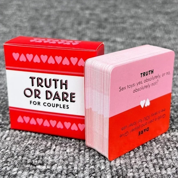 Nyeste 51 stk. Truth Or Dare Kortspill for Par Spill Elskere Brettspill Forsyning Engelsk Versjon Brettspill