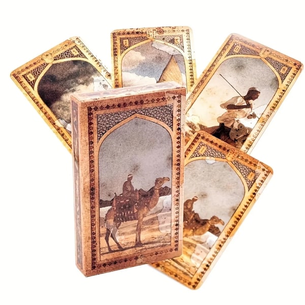 1kpl, Vintage Arabian Oracle Tarot -kortit Kohtalon Ennustuslautapeli, Eksoottinen Lähi-idän Taidemuotoilu
