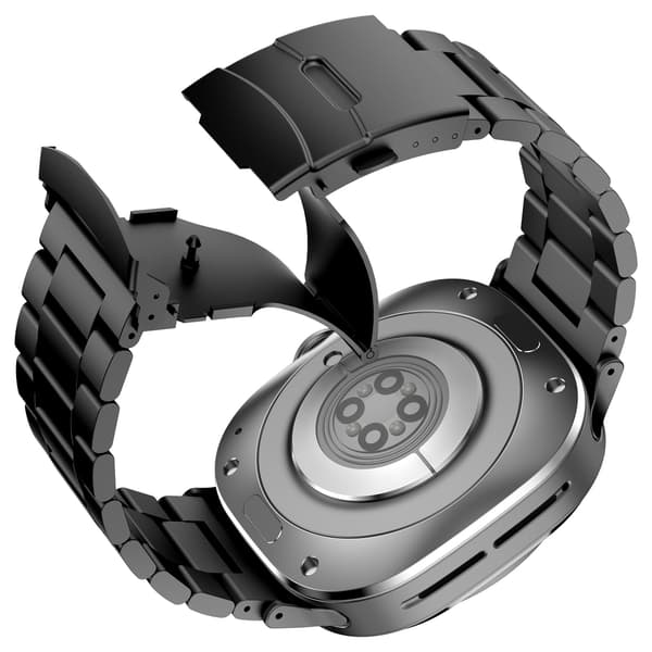 Titaniumlegering Metalarmbånd til Samsung Galaxy Watch Ultra 47mm, Sort