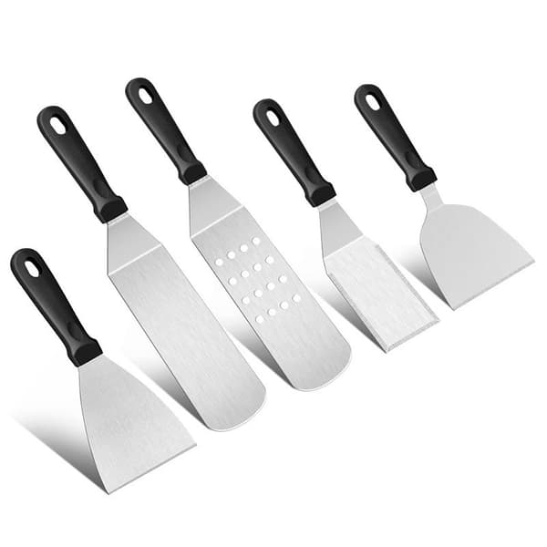 Grillspatel i rustfritt stål for biff, burger, BBQ, Teppanyaki og matlaging, kjøttgaffel Meat Fork