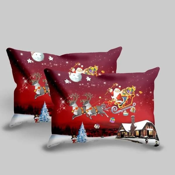 Jul påslakan 220x240cm, Bäddset med 2 örngott 50x75cm, Tomte Ren Design