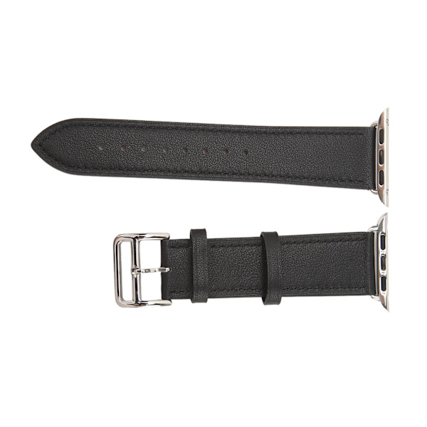 Smart Watch Watch Klockarmband Läder Smart Watch Tillbehör för IOS Watch Series SE 8 7 6 5 4 3 2 1 42mm 44mm 45mm Svart