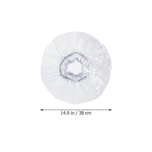 Vanntette dusjhetter Salonghette Langt hår Badehetter Unisex dusjhette Transparent 38x38cm