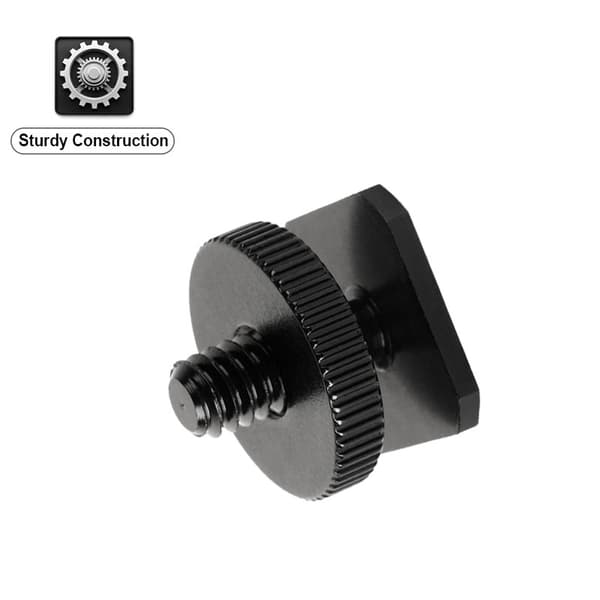 Universal Flashbeslag, 1/4-tommer Skrue Quick Release, Aluminiumslegering, Sort