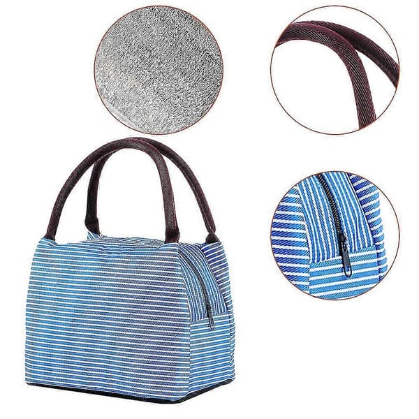 Matboksveske med lunsjlerretsisolasjonsveske blue