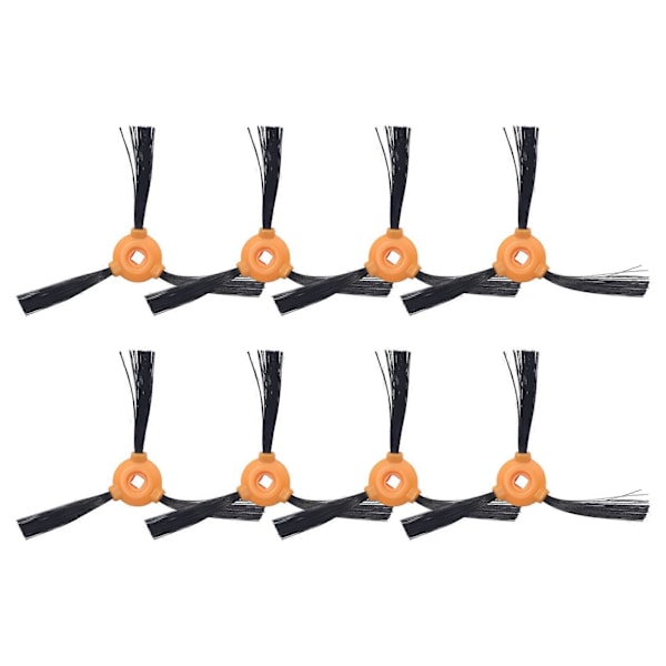 Reservedeler Sidebørster for DEEBOT - N79S N79 DEEBOT 500 Robotstøvsuger Tilbehør - 8 stk Black yellow