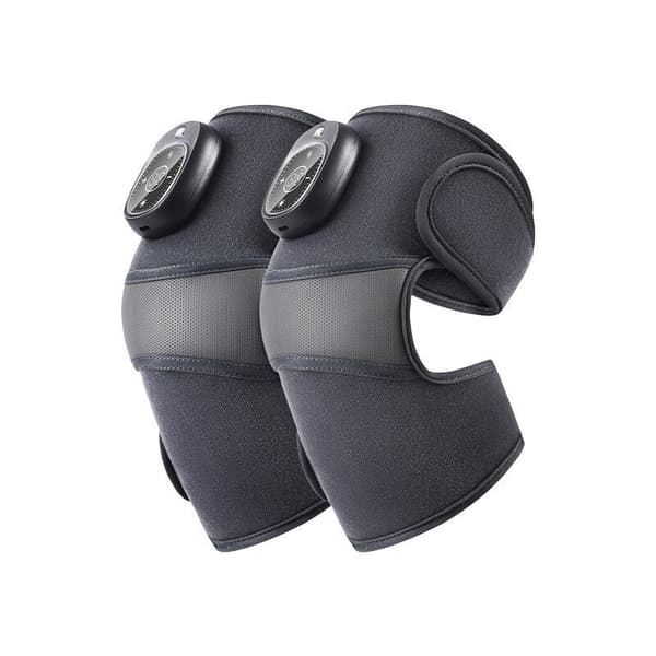 Opvarmet knæmassager med vibration, blågrå, elektrisk termisk wrap til lindring af bensmerter Blue / Gray Single