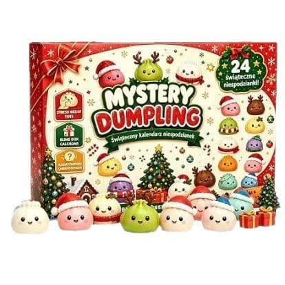 Jule Squishy Adventskalender 2026, 24-dagers nedtelling, søt stressavlastende leke Style D