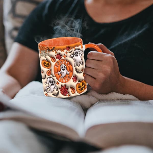Halloween Kaffemugg 350ml Keramisk Tekopp, Gotisk Festlig Dryckesvara, Alternativ A