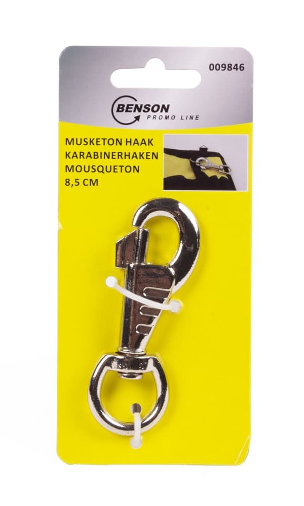 Karabiini 8,5 cm, hopea, kiipeilyvaruste