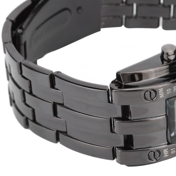 LED watch Unik binärt tidsläge Display Konvex bågstruktur Vattentät LED- watch Elektronisk watch Svart S