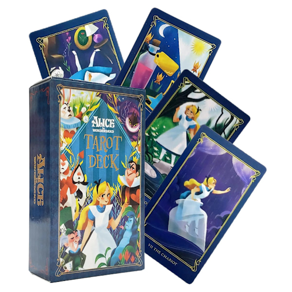 Alice i Underlandet Tarotkortlek 78 Kort För Nybörjare Spådom Prophezia Öde Divination Kortlek För Familjespel