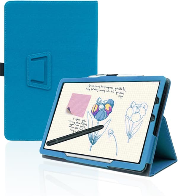 PU-läderfodral för XP-Pen Magic Note Pad 10.95\", vikbart stativ, pennhållare, handledsrem