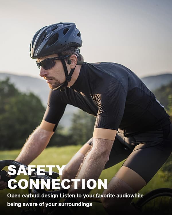 Open Ear Bone Conduction Sportshovedtelefoner Bluetooth 5.0-Dugt