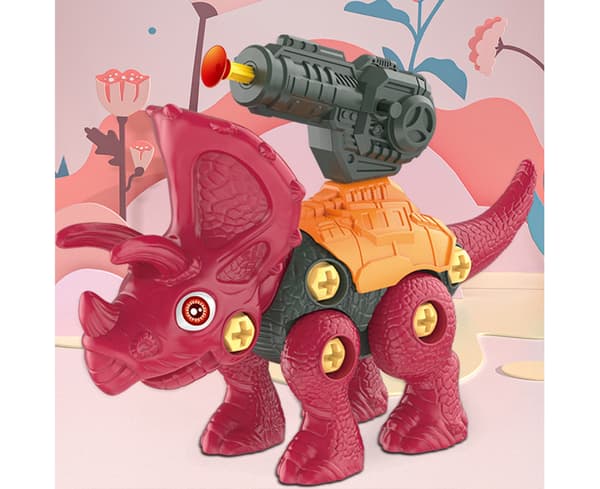 1 set säker dinosauriemodell föräldra-barninteraktion barn - röd