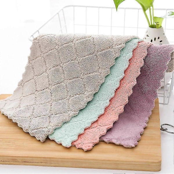 10 stk. absorberende mikrofiber køkkenviskestykker til opvask og rengøring af borde YGWL