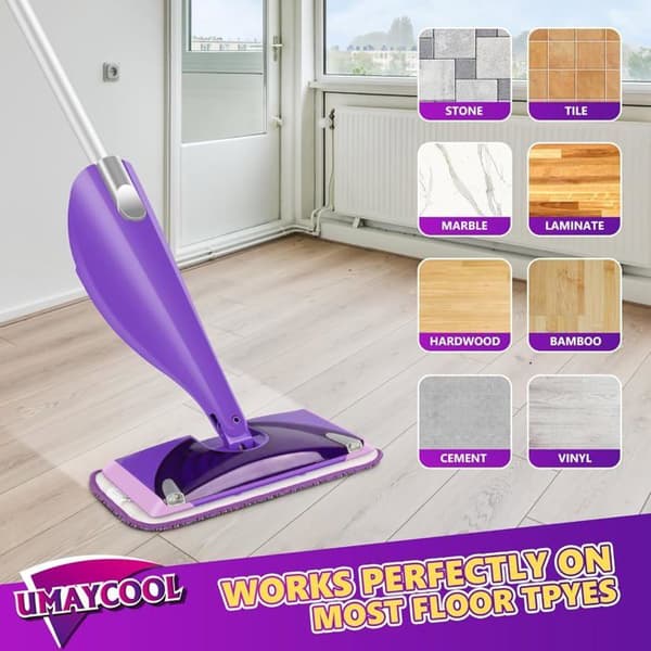 Pakke med 6 genanvendelige Flash Powermop moppepåfyldninger, maskinvaskbare mikrofiberpuder