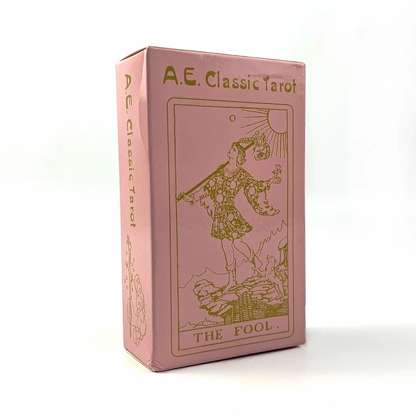 Pinkki A.E Classic Tarot aloittelijoille Tarot-korttipeli Ennustaminen Lautapelit Perhejuhliin Tarot-kortit