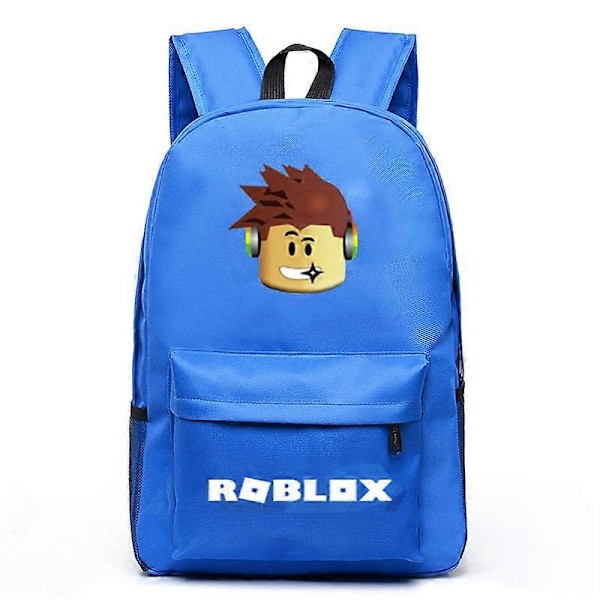 Børne Skoletaske Roblox Rygsæk Studenter Skoletaske Rejsetaske Sapphire Blue