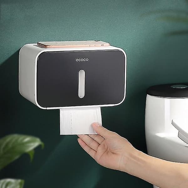 Tissue Dispenser til Toiletpapirboks Beholder Badeværelse Tissue Box Black