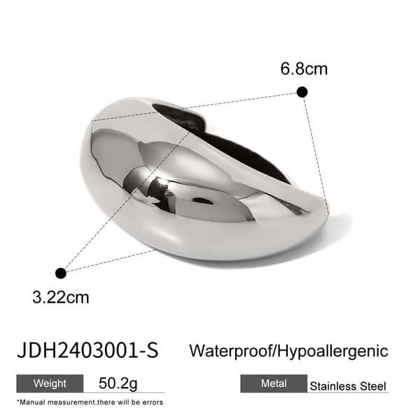 Hårring i rustfrit stål i westernstil til hestehale-styling JDH2403001-S