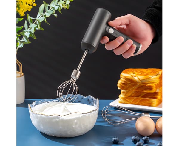 1 Sett Nyttig Eggvisp Rustfritt Stål Enkel å Bruke - Svart