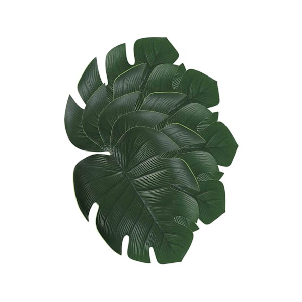 Artificiell Monstera Leaf Köksunderlägg Matskål Anti-Slip Pad Bord Dekor-Grön unikt värde