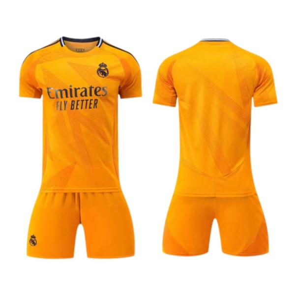24-25 Real Madrid Trøje 5 Bellingham 9 Mbappe Børne- og Voksensæt - Fodboldtrøje - Størrelse 8 med Sokker L(175-180cm)